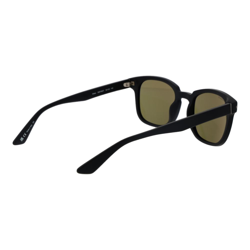 Serengeti Lunettes de Soleil Acétate Noires, verres minéraux polarisés, taille 52 22 145