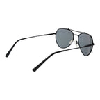 Serengeti lunettes de soleil aviator en métal noir, verres minéraux polarisés gris, taille 58-18-145 pour homme.