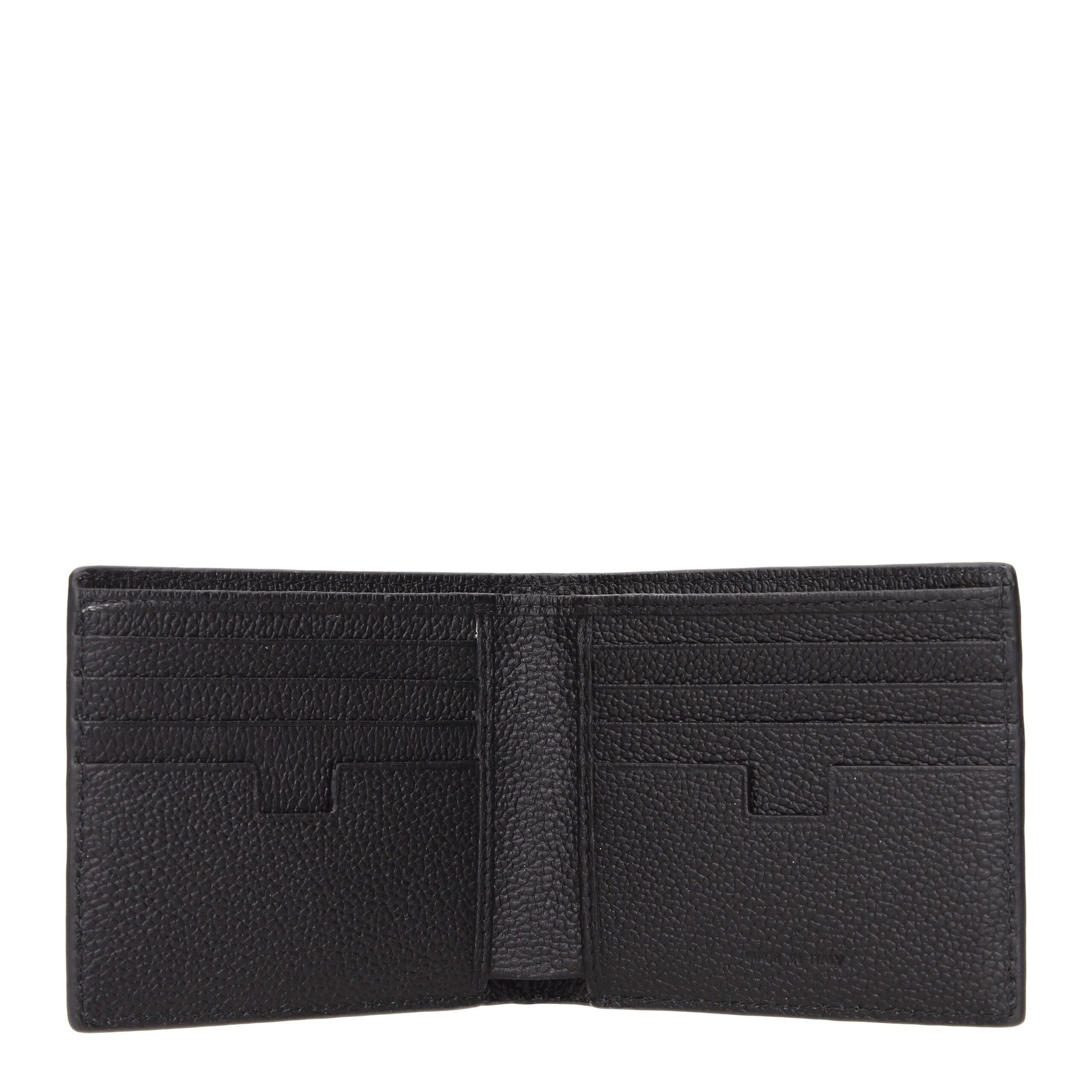 Testoni Portefeuille En Cuir Noir Avec Logo Frontal, 8 Emplacements Pour Cartes, Référence WUO00398035P18 - Apparel & Accessories > Handbags, Wallets & Cases > Wallets & Money Clips > Wallets from Testoni