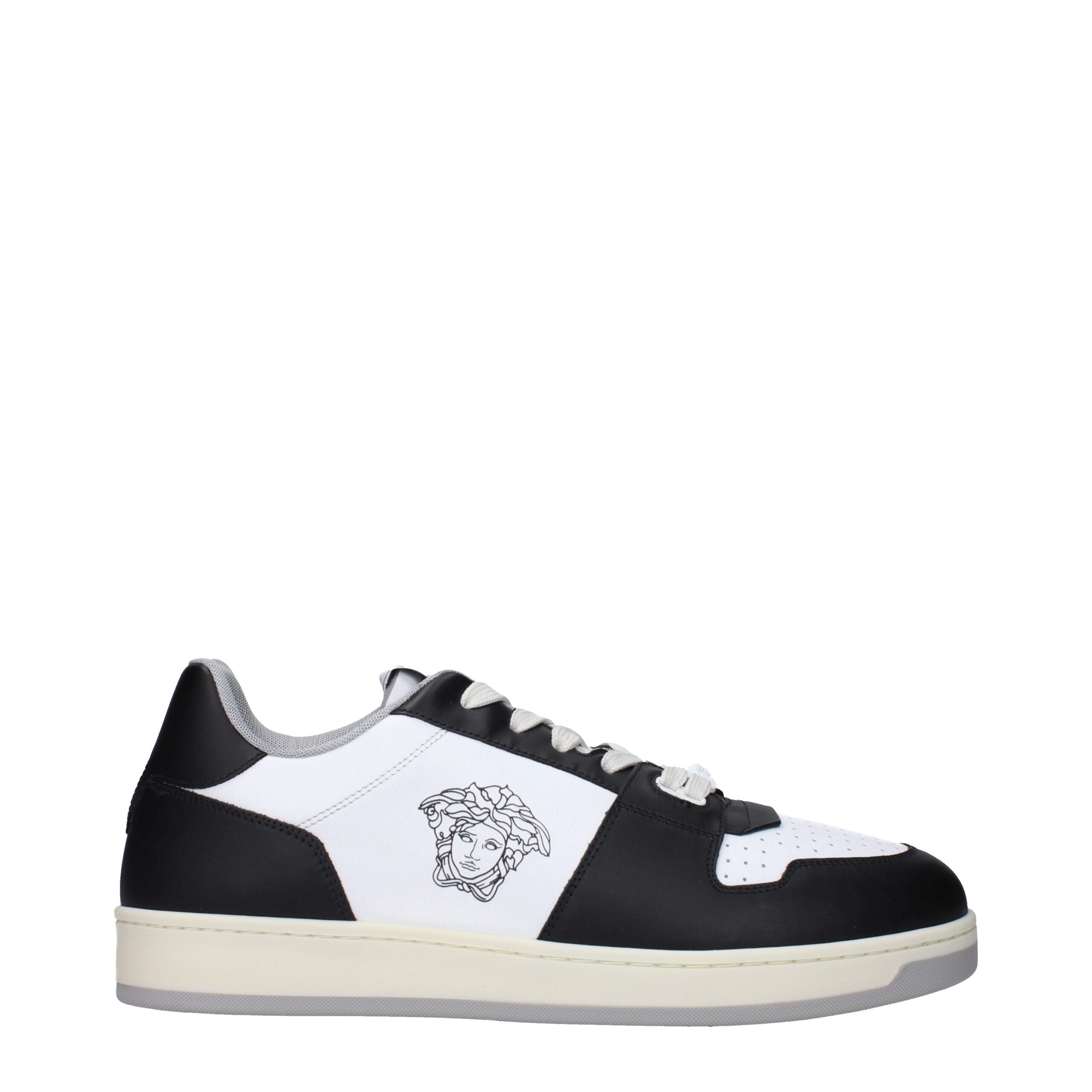 Versace Baskets Basses En Cuir Blanc Modèle F83436 - from Versace