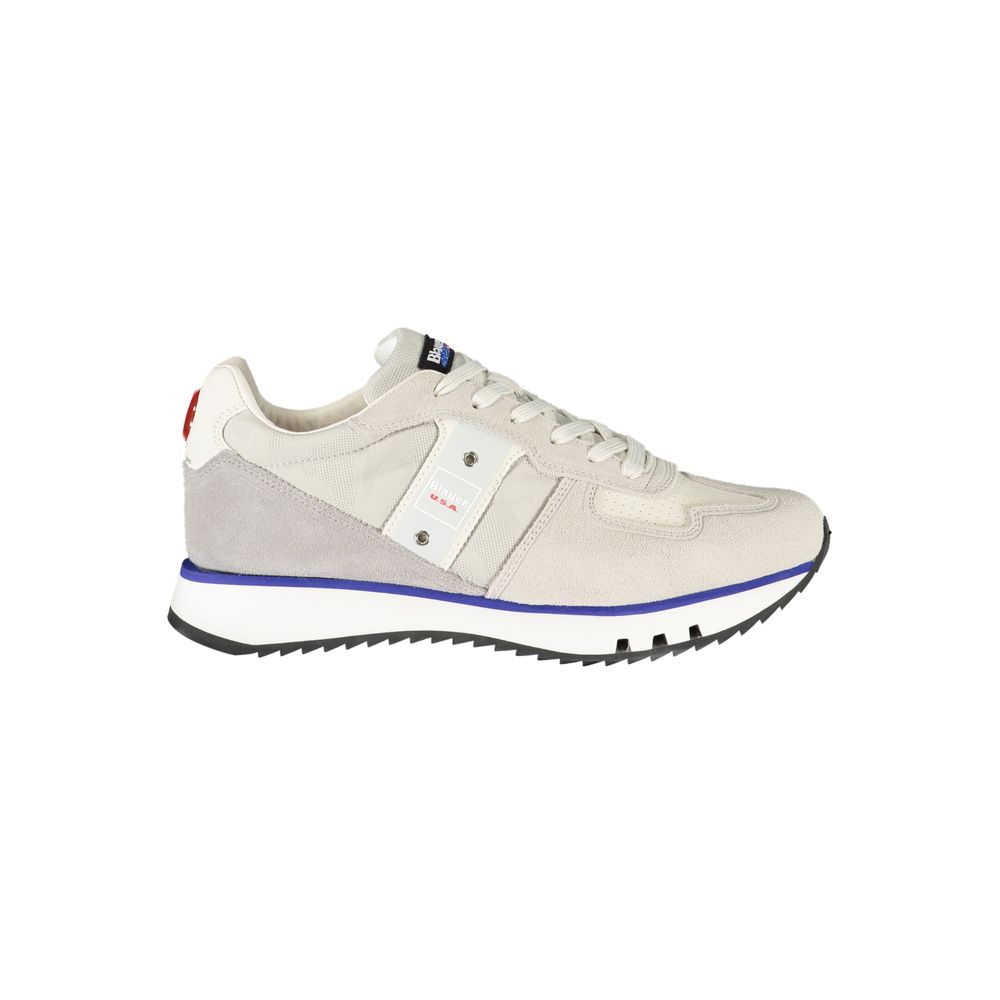 Blauer Baskets En Cuir Gris Pour Homme Chaussures Sportives Confortables - Look Urbain Décontracté