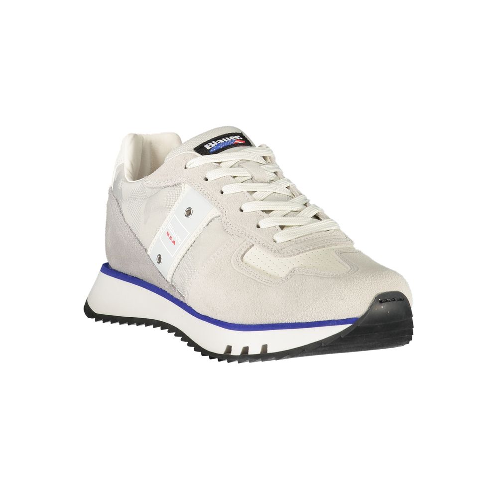 Blauer Baskets En Cuir Gris Pour Homme Chaussures Sportives Confortables - Look Urbain Décontracté
