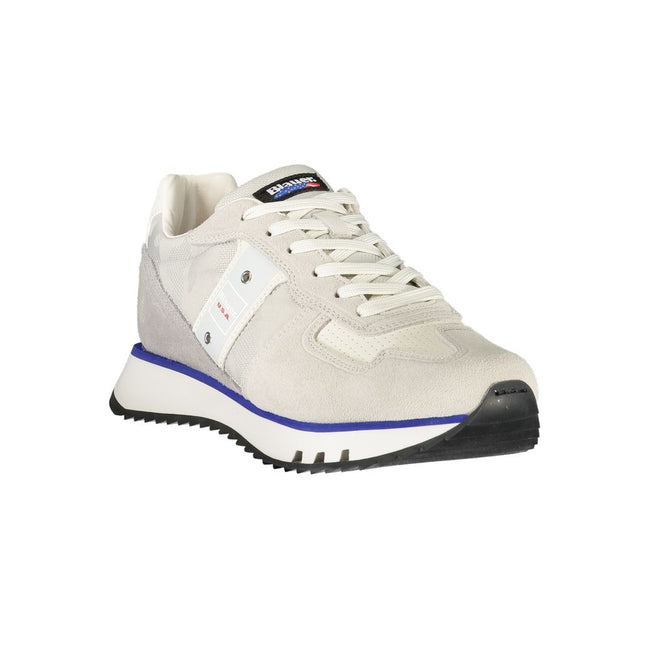 Blauer Baskets En Cuir Gris Pour Homme Chaussures Sportives Confortables - Look Urbain Décontracté Main Image