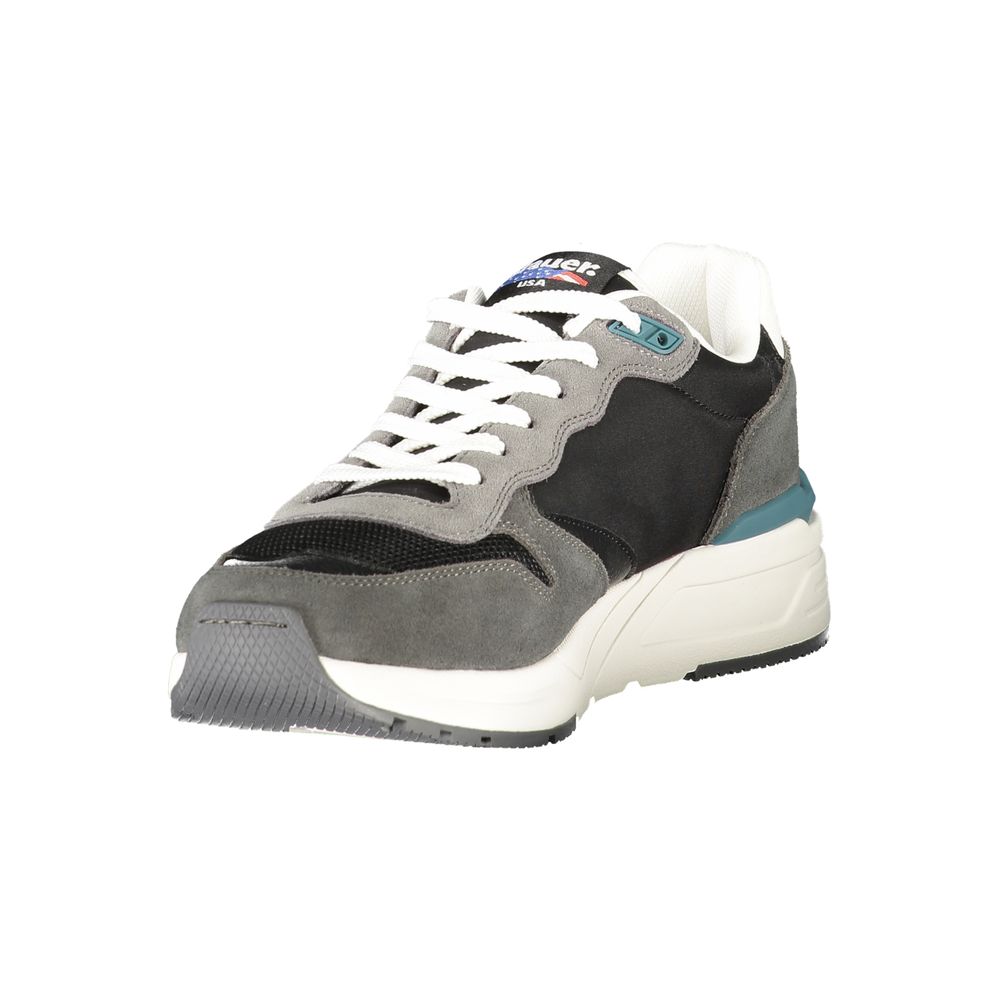 Blauer Men's Black Leather Sneakers BL39248