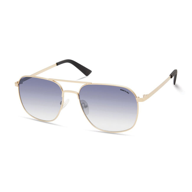 Kenneth Cole Lunette Aviateur Métal Doré, Verres Bleu Dégradé - Kenneth Cole | Hollys Men