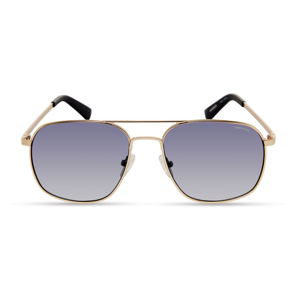 Kenneth Cole Lunette Aviateur Métal Doré, Verres Bleu Dégradé
