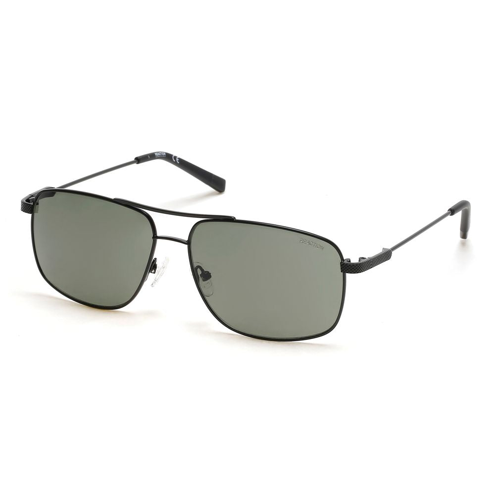 Kenneth Cole Lunette Métal Noir, Verres Verts, Protection UV