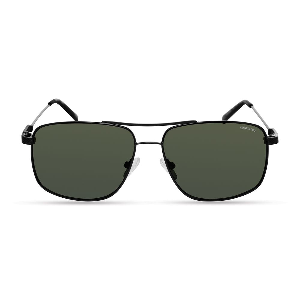 Kenneth Cole Lunette Métal Noir, Verres Verts, Protection UV