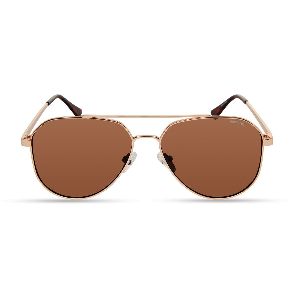 Kenneth Cole Lunette métal doré, verres bruns, protection UV