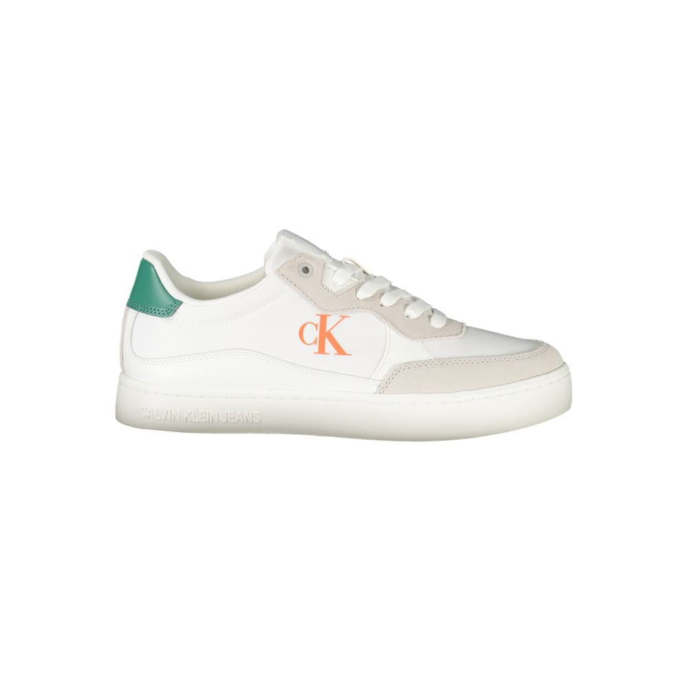 Calvin Klein Baskets Cuir Blanc, Moderne, Confort Premium