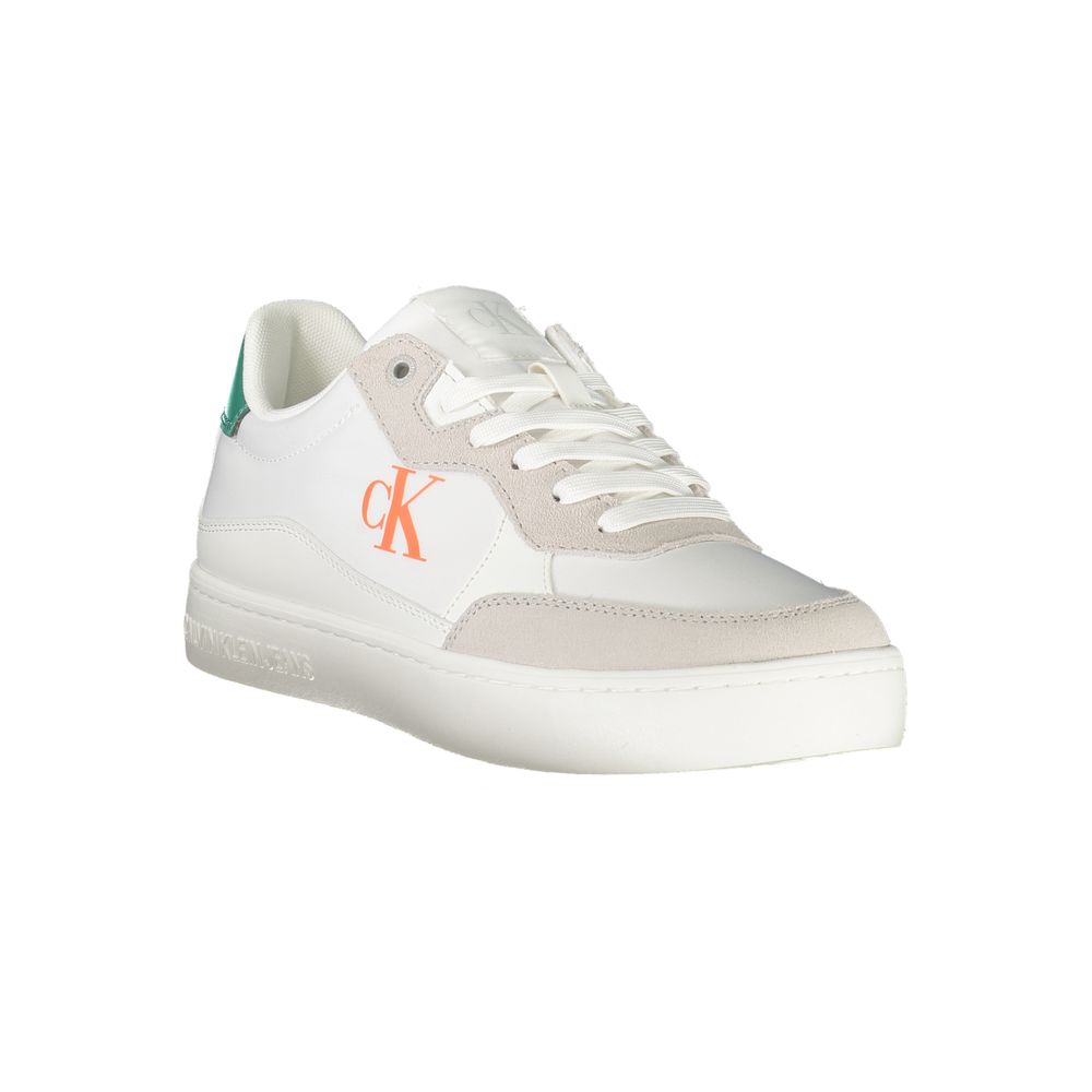 Calvin Klein Baskets Cuir Blanc, Moderne, Confort Premium
