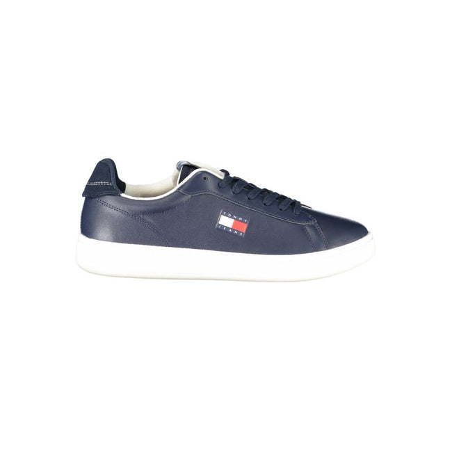Tommy Hilfiger Baskets Cuir Bleu, Design Premium, Semelle Amovible - Tommy Hilfiger | Hollys Men