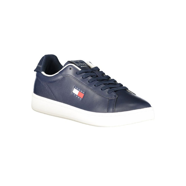 Tommy Hilfiger Baskets Cuir Bleu, Design Premium, Semelle Amovible - Tommy Hilfiger | Hollys Men