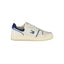 Tommy Hilfiger Baskets Cuir Blanc, Accents Bleus, Logo Iconique