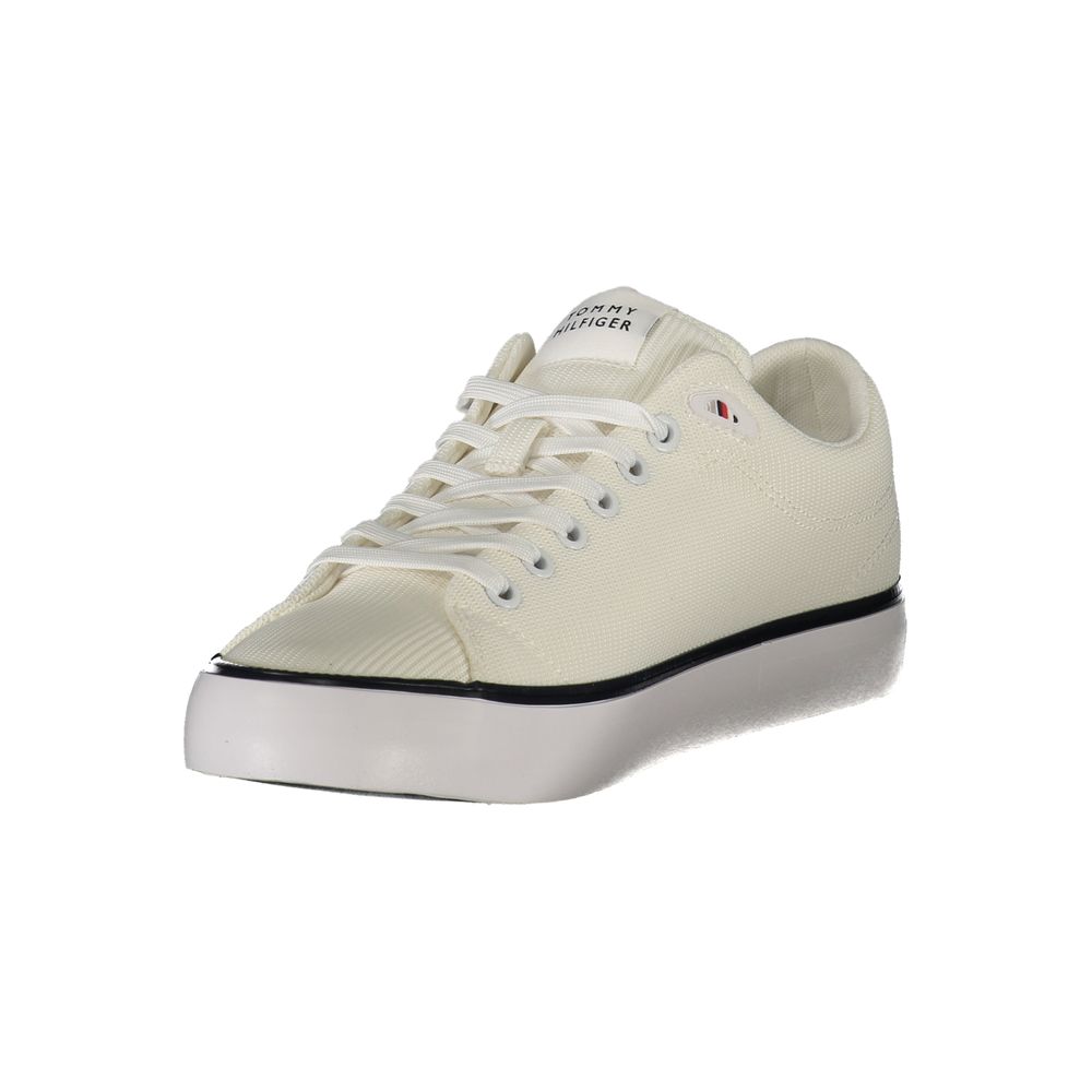 Tommy Hilfiger Baskets Blanches, Polyester, Logo Signature
