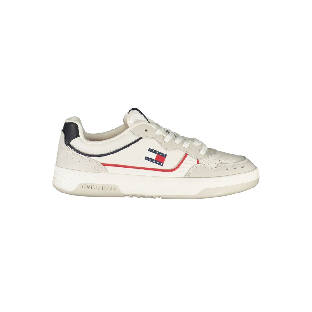 Tommy Hilfiger Baskets Homme Cuir Blanc, Design Américain, Confort