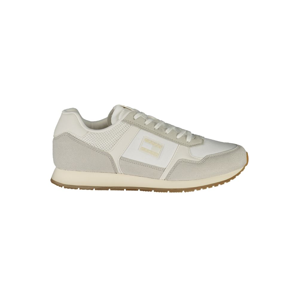 Tommy Hilfiger Baskets Blanches Polyester, Design Lacets Urbain