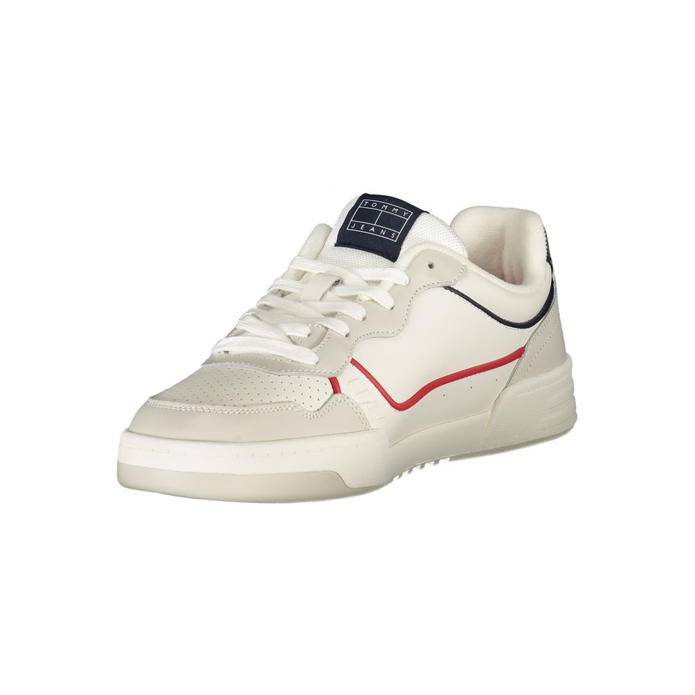 Tommy Hilfiger Baskets Homme Cuir Blanc, Design Américain, Confort