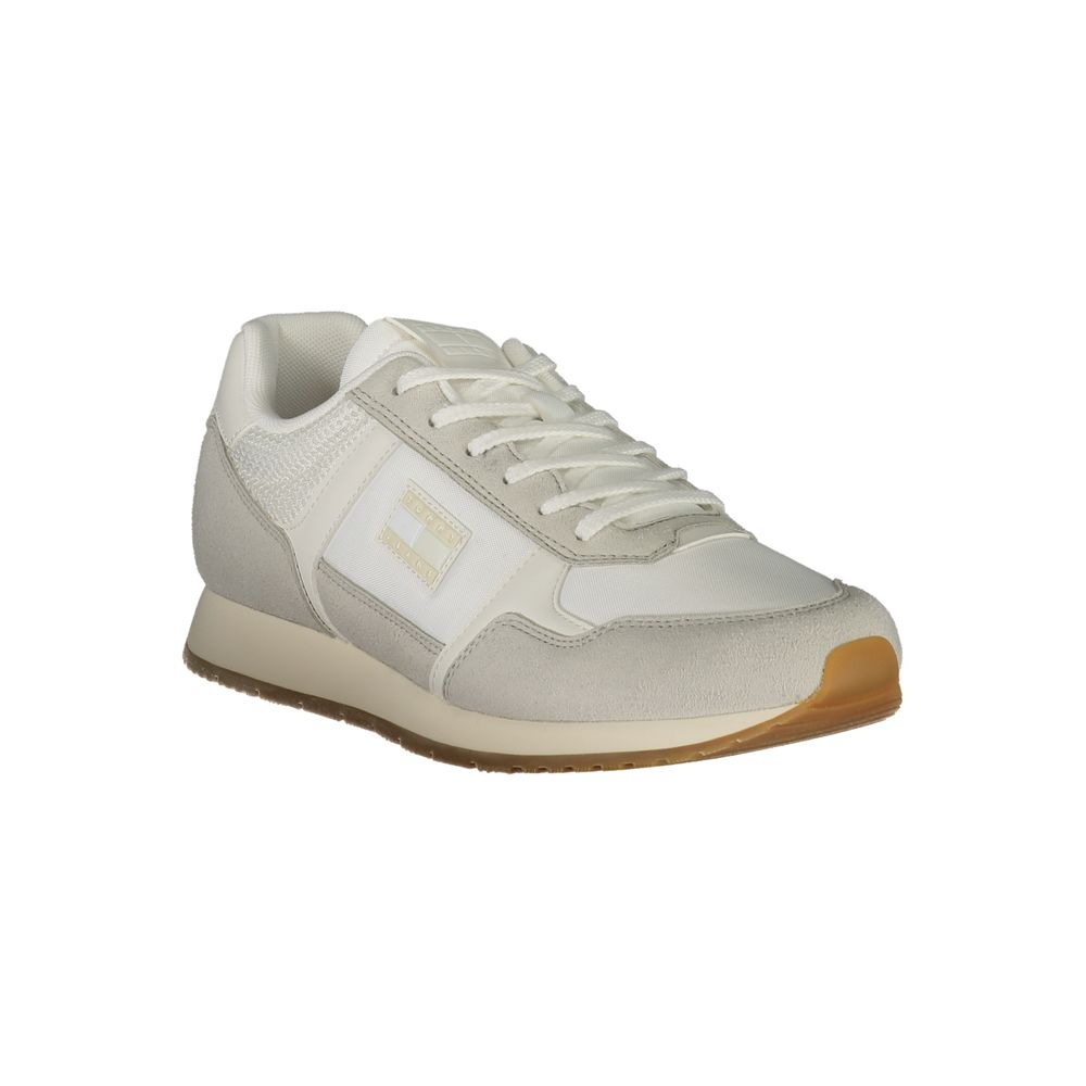 Tommy Hilfiger Baskets Blanches Polyester, Design Lacets Urbain