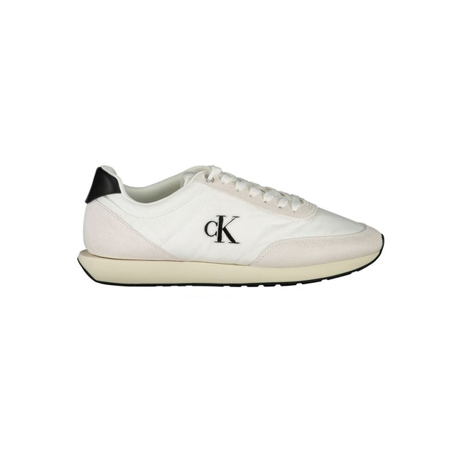 Calvin Klein Baskets Blanches Homme, Logo Brodé, Polyester Recyclé - Calvin Klein | Hollys Men