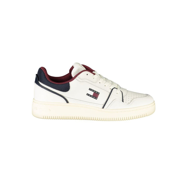 Tommy Hilfiger Baskets Cuir Blanc, Logo Iconique, Semelle Amovible - Tommy Hilfiger | Hollys Men