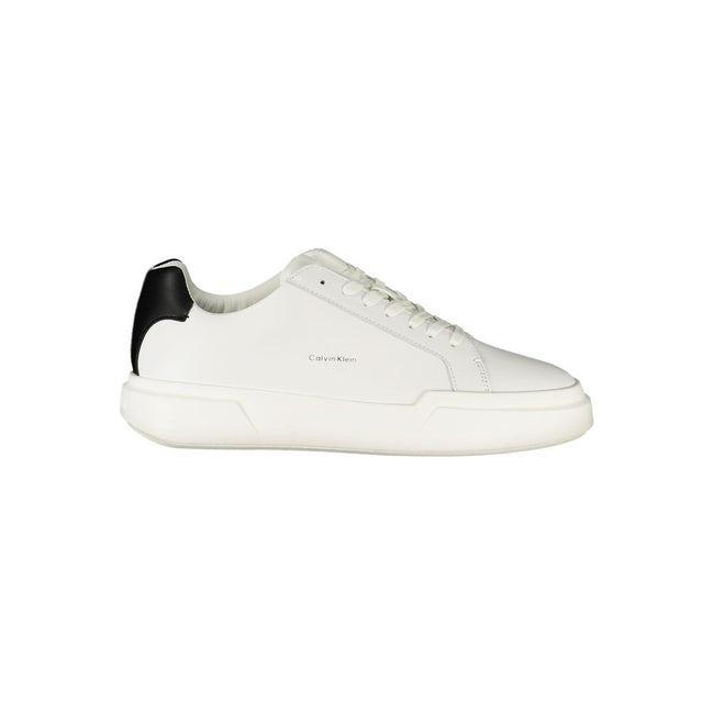 Calvin Klein Baskets Cuir Blanc, Détails Noirs, Confort Premium - Calvin Klein | Hollys Men