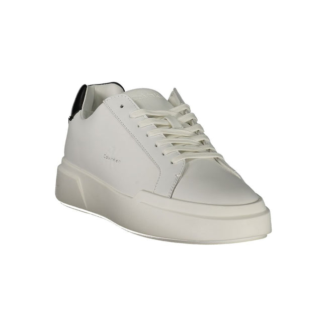 Calvin Klein Baskets Cuir Blanc, Détails Noirs, Confort Premium - Calvin Klein | Hollys Men