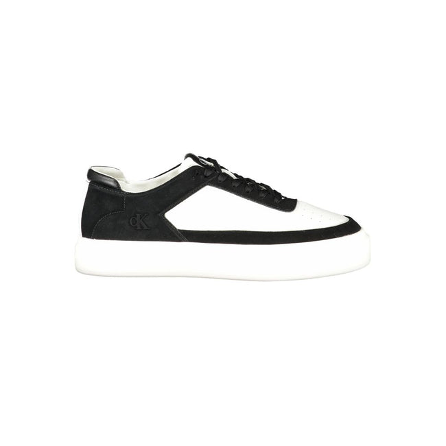 Calvin Klein Baskets Cuir Blanc, Logo Noir, Semelle Amovible - Calvin Klein | Hollys Men
