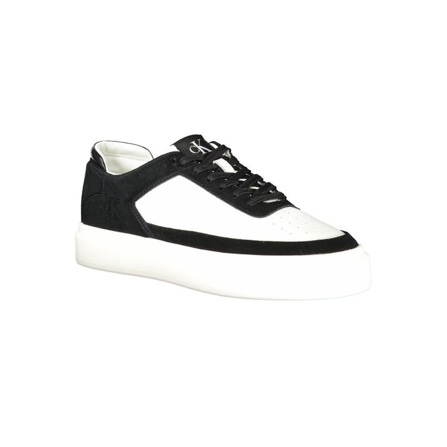 Calvin Klein Baskets Cuir Blanc, Logo Noir, Semelle Amovible - Calvin Klein | Hollys Men