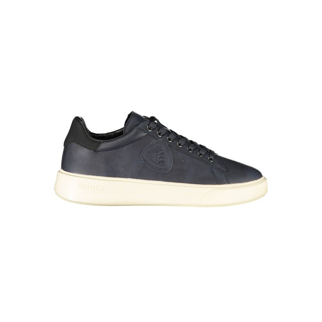 Blauer Baskets Bleues Polyester, Semelle Contrastée, Logo Appliqué - Blauer | Hollys Men