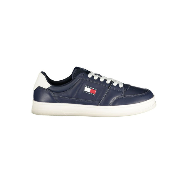 Tommy Hilfiger Baskets Cuir Bleu, Semelle Amovible, Logo Premium - Tommy Hilfiger | Hollys Men