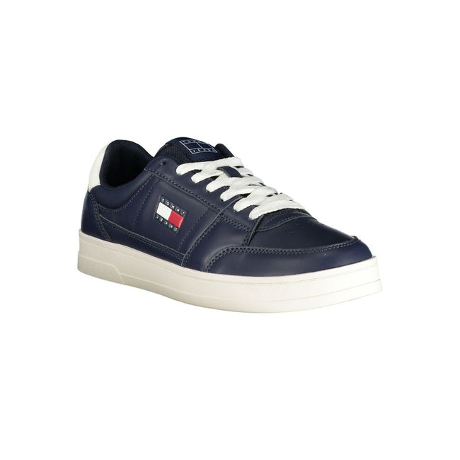 Tommy Hilfiger Baskets Cuir Bleu, Semelle Amovible, Logo Premium - Tommy Hilfiger | Hollys Men
