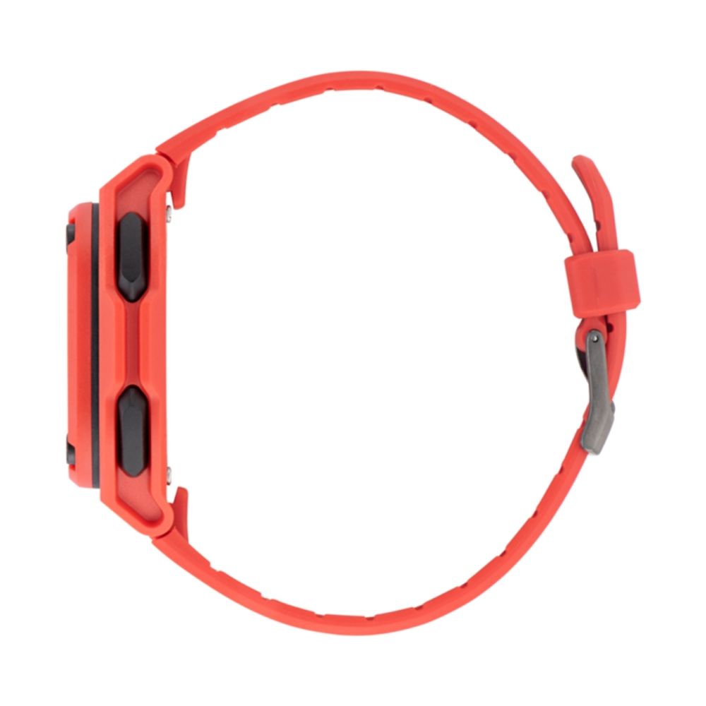 Adidas Montre Digitale Rouge, Bracelet Caoutchouc, Étanche 10ATM