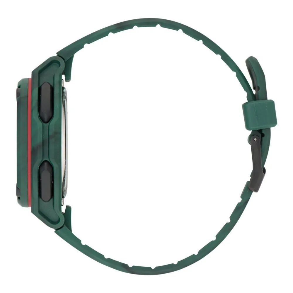 Adidas Montre Digitale Bicolore Verte, Étanche 10ATM, Sport