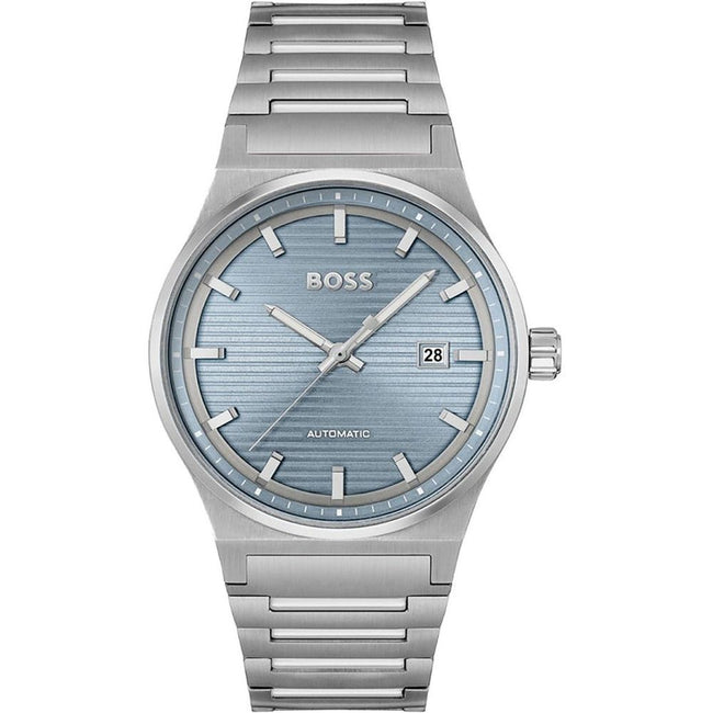 Hugo Boss Montre Habillé Automatique, Acier Gris, Cadran Bleu - Hugo Boss | Hollys Men