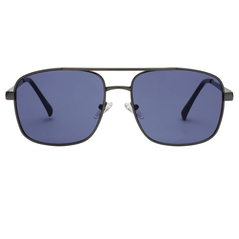 Guess Lunettes de Soleil Métal Noir, Verres Gris, Protection UV