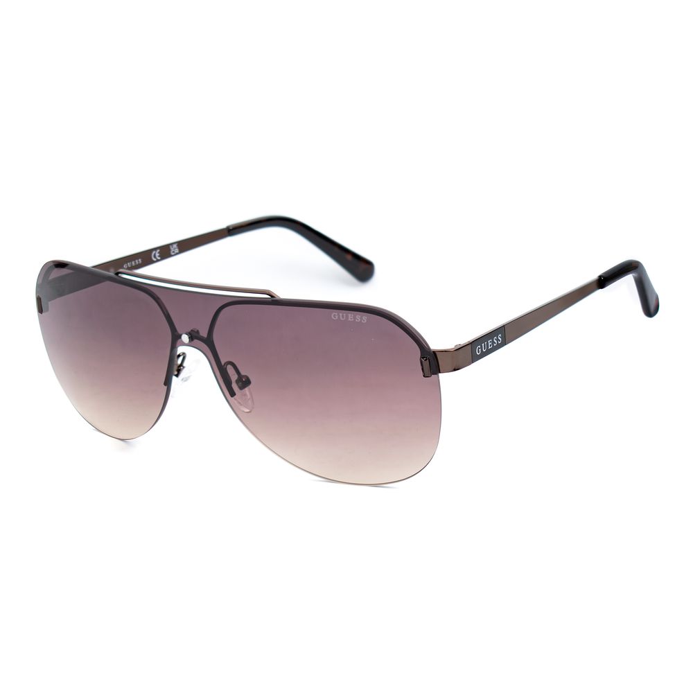 Guess Lunettes Aviateur Bronze, Métal Premium, Verres Dégradés