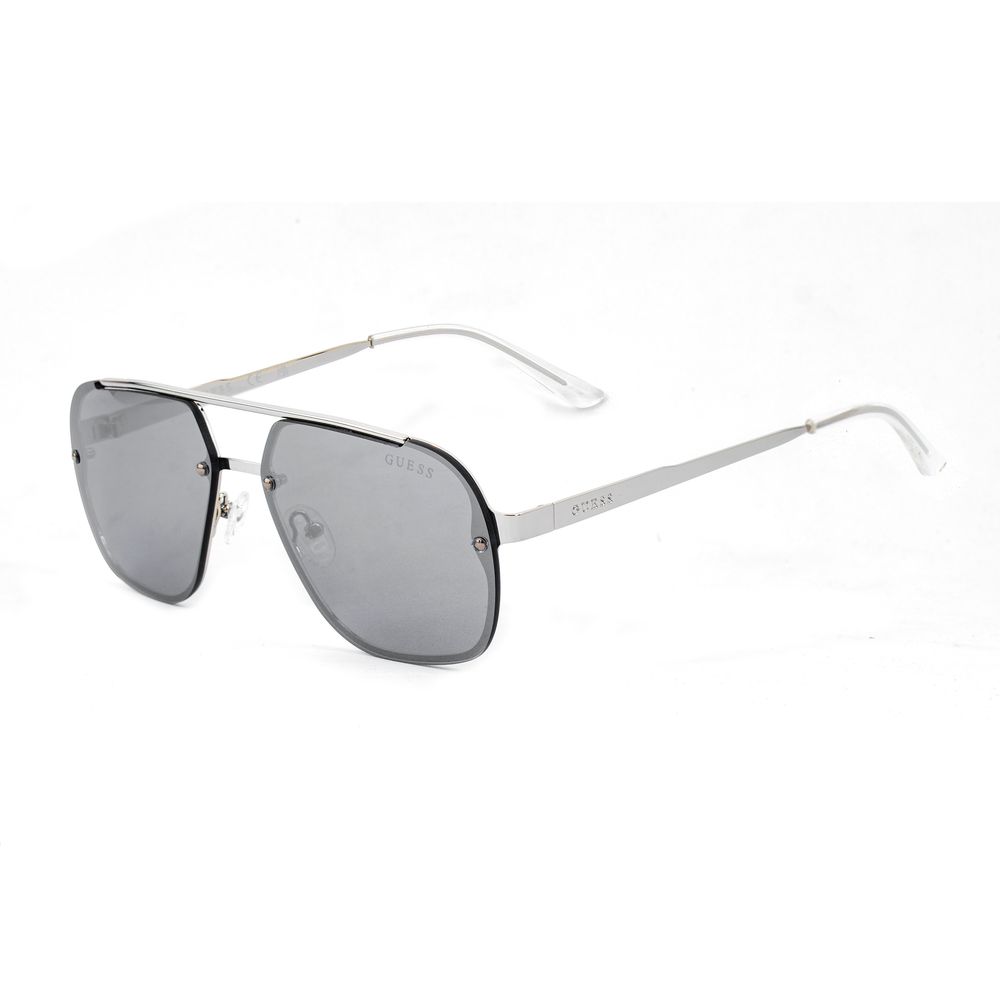 Guess Lunettes Métal Gris, Monture Premium, Style Masculin