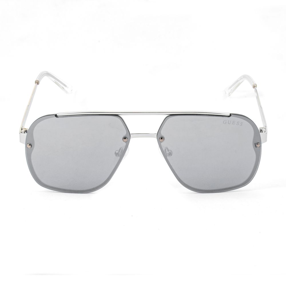 Guess Lunettes Métal Gris, Monture Premium, Style Masculin