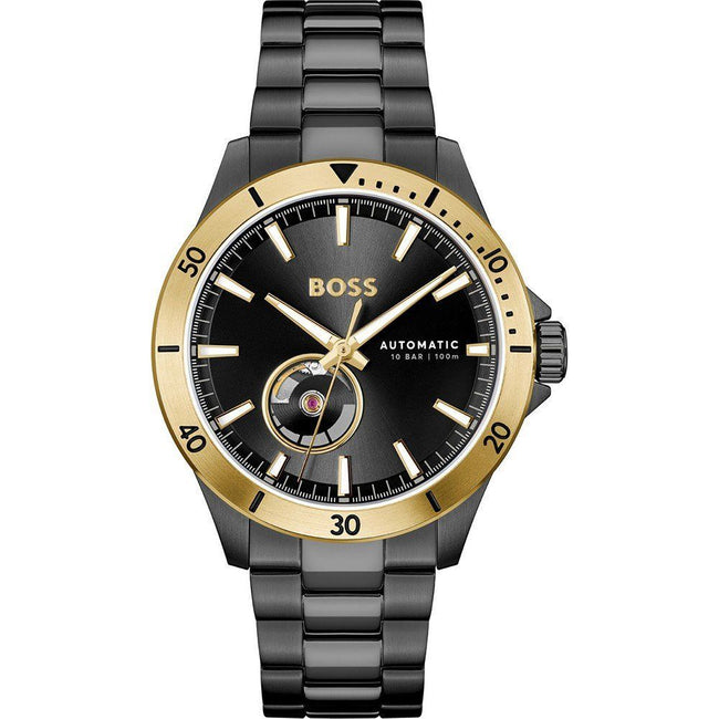 Hugo Boss Montre Habillé Acier Noir, Automatique, Étanche 10ATM - Hugo Boss | Hollys Men