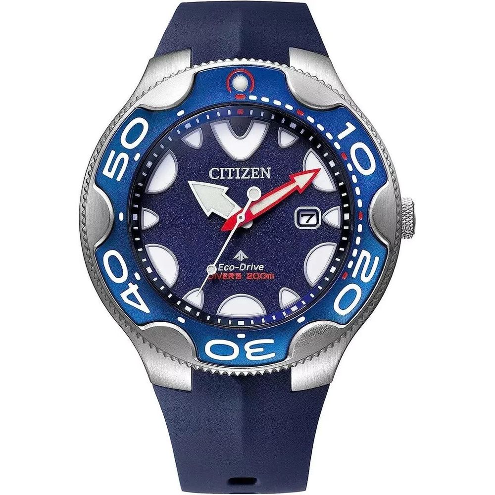 Citizen Montre Sport Solaire, Boîtier Acier, Bracelet Résine Bleu