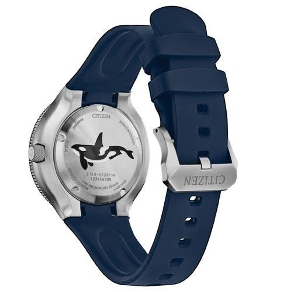 Citizen Montre Sport Solaire, Boîtier Acier, Bracelet Résine Bleu