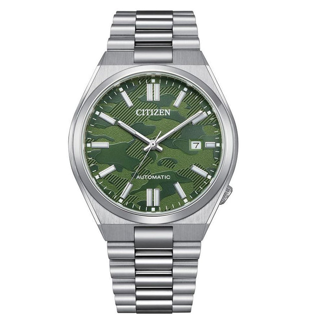 Citizen Montre Habillée Automatique, Cadran Vert, Acier Gris 40mm - Citizen | Hollys Men