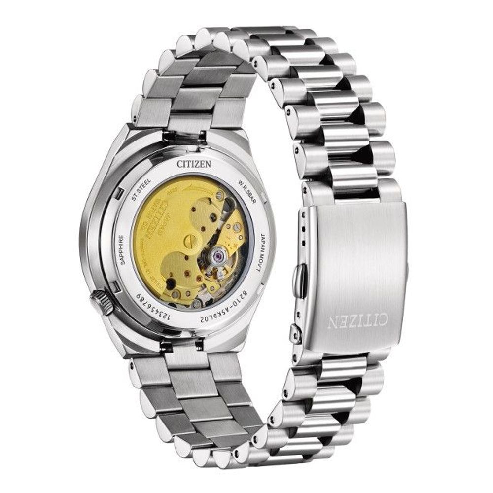 Citizen Montre Habillée Automatique, Cadran Vert, Acier Gris 40mm