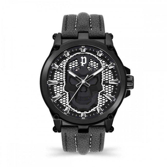 Police Montre Habillée Cuir Noir, Cadran 47mm, Étanche 5ATM - Police | Hollys Men