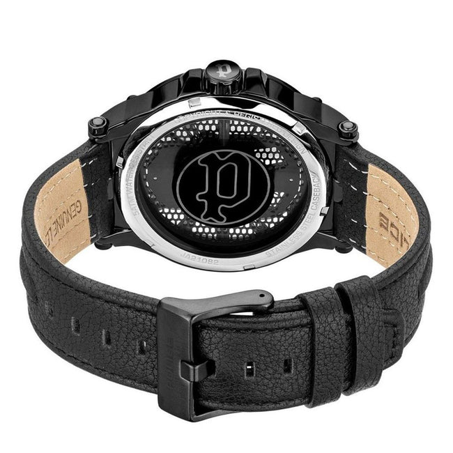 Police Montre Habillée Cuir Noir, Cadran 47mm, Étanche 5ATM - Police | Hollys Men