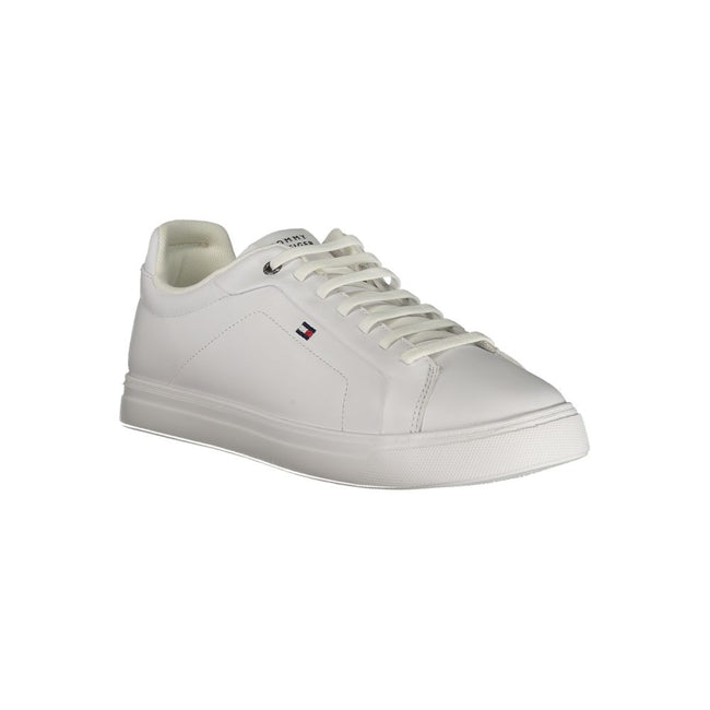 Tommy Hilfiger Baskets Cuir Blanc, Logo Emblématique, Confort Premium - Tommy Hilfiger | Hollys Men