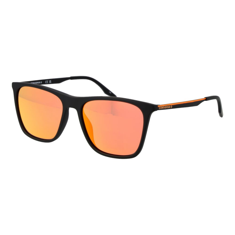 Converse Lunette Soleil Métal Noir, Verres Miroir Rouge