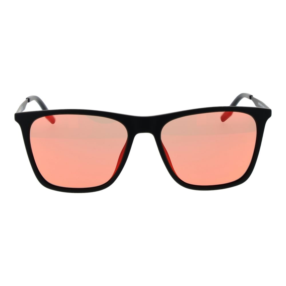 Converse Lunette Soleil Métal Noir, Verres Miroir Rouge