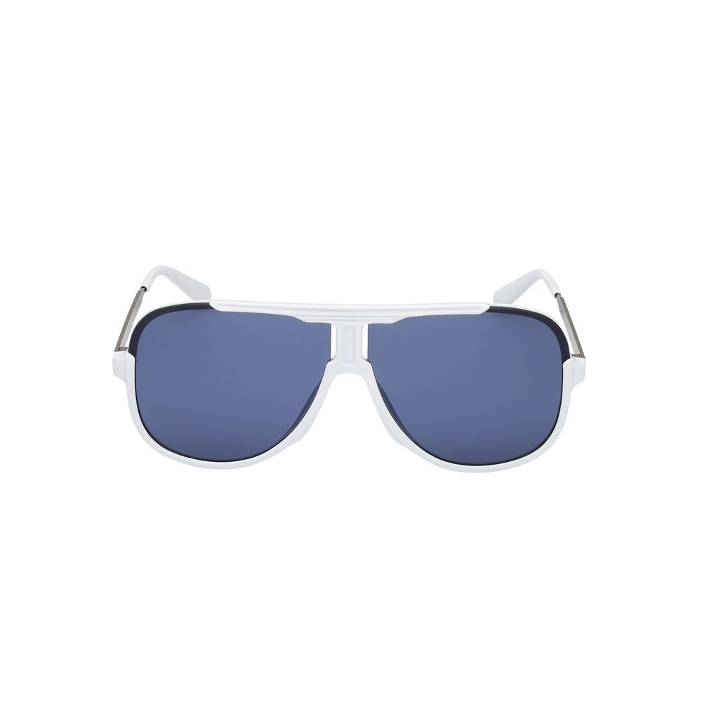 Guess Lunettes de Soleil Blanches, Résine, Protection UV 100%